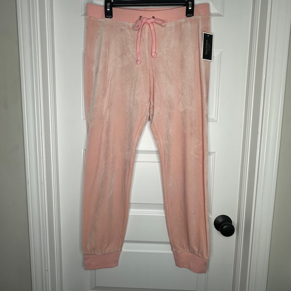 Juicy Couture Sugared Icing Velour Zuma Jogger Pant Sz L Y2K Lounge Glam‎ NWT